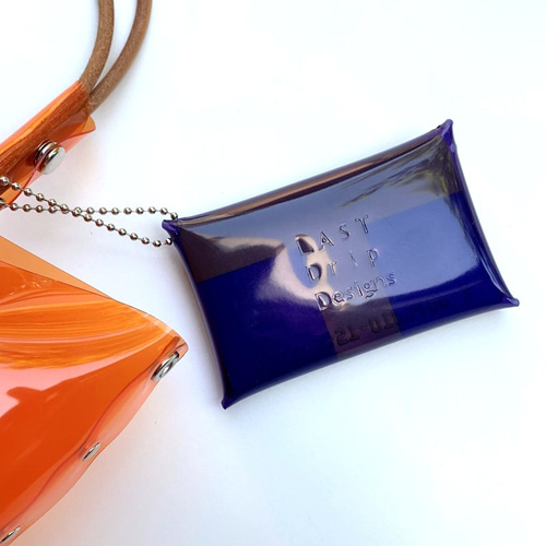 全11色 レター カードケース パスケース クリア 透明 彩り添えるPVC