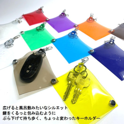 “免運費”全 11 種顏色 [Collon 和捲曲形狀的可愛冒號鑰匙鏈] 四季透明 PVC 第3張的照片