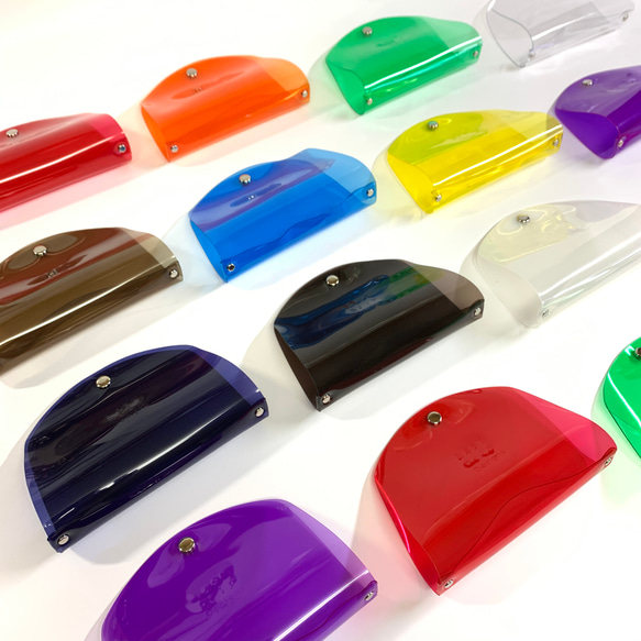 “免運費” 全 11 種顏色 [帶有顧客聲音形狀的口罩塞的臨時口罩盒] 四季透明 PVC 第6張的照片