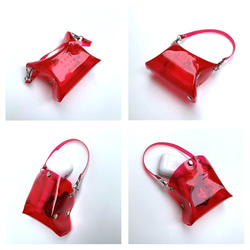 “免運費”全 11 種顏色 [Cube pouch SS，豐滿的輪廓和可愛的排列] 四季透明 PVC 第4張的照片