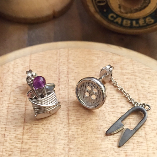 6148 ハンドメイドピアス☆ ロトンド】翡翠ジェイド(8 mm)のスタッドピアス 18KGP Silver925 5月