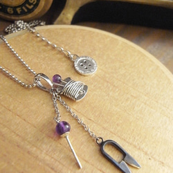 縫紉機/縫製的一套項鍊SVR-紫水晶 第2張的照片