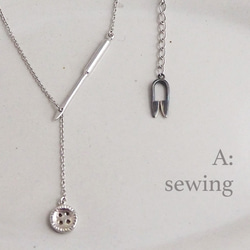 sewing／ミシン針のネックレス 1枚目の画像