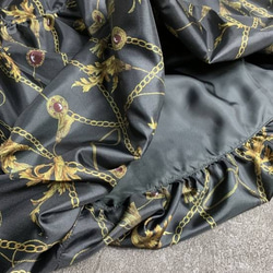 日本製　オリジナルバルーンスカート　チェーン柄スカーフ黒 7枚目の画像