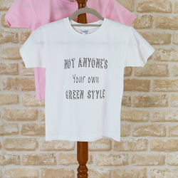 キッズ　Ｔシャツ　not anyone's　ホワイト　親子お揃い 1枚目の画像