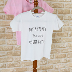 キッズ　Ｔシャツ　not anyone's　ホワイト　親子お揃い 6枚目の画像