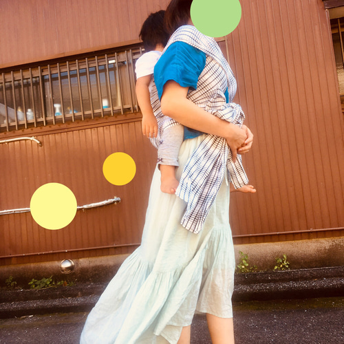 大きな麻の葉〜【藍染】さらしおんぶ&だっこ紐 板絞り スリング