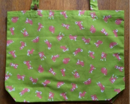 しばちゃん柄 エコバックにもなるバック 柴犬 エコバッグ・サブバッグ