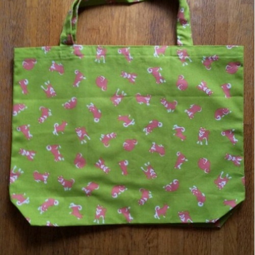 しばちゃん柄 エコバックにもなるバック 柴犬 エコバッグ・サブバッグ