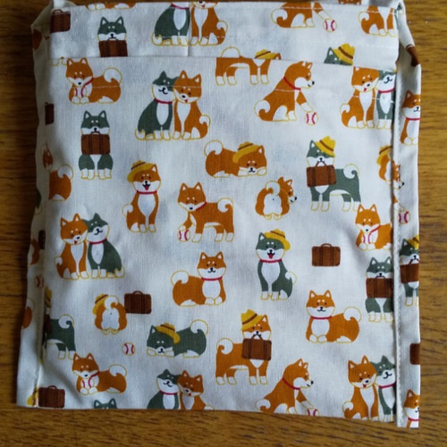 しばちゃん柄 エコバックにもなるバック 柴犬 エコバッグ・サブバッグ