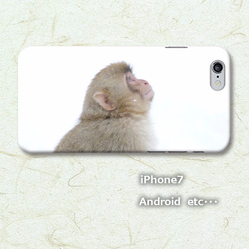iPhone/Android スマホケース 子猿と風の声 スマホケース・カバー