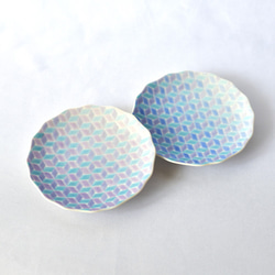 【九谷焼】淡いグラデーションの小皿（紺青） 7枚目の画像