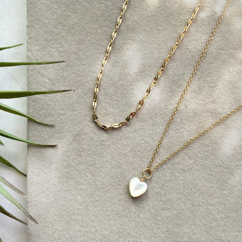 再再販♪【14kgf】cuteHeart♡ちっちゃな白いハートのネックレス