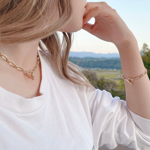 再再販♪【ALL14kgf】ボリュームチェーン マンテルネックレス