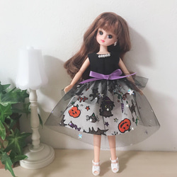 4【ハロウィンコーデ】リカちゃんワンピース☆ハンドメイド その他人形