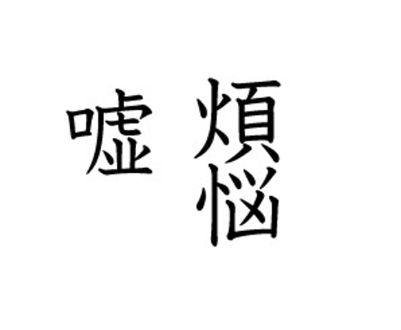 umi様専用のオーダーページ　切り文字ピアス「嘘」「煩悩」 1枚目の画像