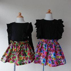 ギャザーたっぷりスカート ハロウィンスカート 80cm～140cm 1枚目の画像