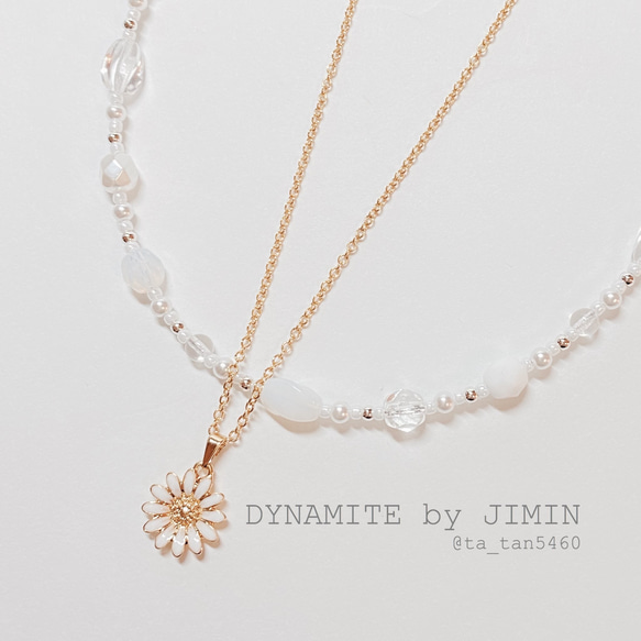 DYNAMITE Beads Flower necklace 1枚目の画像
