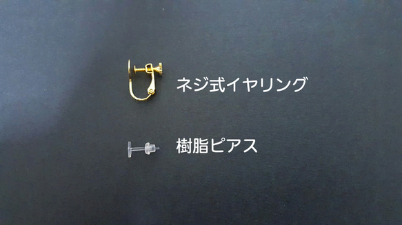 再販　デニムブルースワロフスキーのキラキラビジューピアス 5枚目の画像