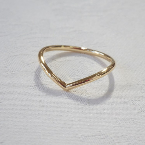 K18YG V字リング 指輪・リング ジュエリー工房 ケイ・エム 通販