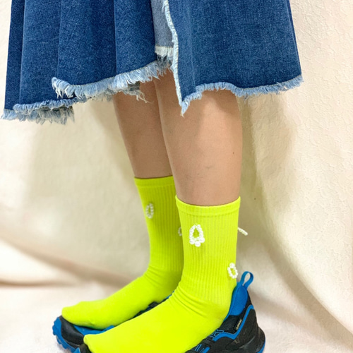 蛍光パールスポーツソックス/ SOCKS 靴下 zaza 通販 7994949｜Creema