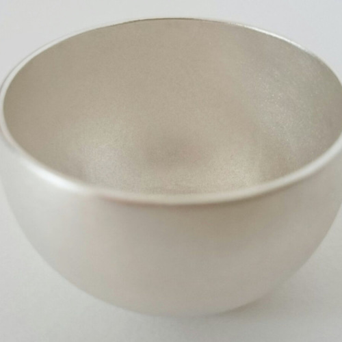 まるみお猪口 (純銀製・ペア・1点物・錺職人の手作り) おちょこ 