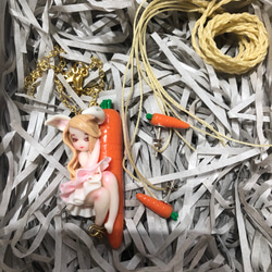 ウサギ姫 ストラップ ピアス ハンドメイド DIY 5枚目の画像
