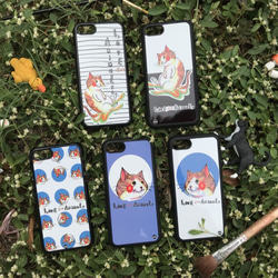 【8折】閣樓女子《好愛動物》貓咪圖案 原創手繪手機殼 Iphone 5 - 11 全系列  / 安卓類型號可詢問 第1張的照片