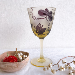 蝶々のワイングラス 4枚目の画像