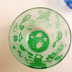 【Creema限定】ペアグラス人気の蛙グラス。名入れ可能です^_^ 5枚目の画像