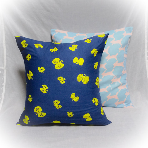 ミナペルホネン クッション× クッションカバーhanakaze sale!【送料無料】ミナペルホネン クッションカバー hanahane ネイビー