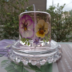 受注制作】ボタニカルキャンドル(幸せのクローバー)Sサイズ キャンドル