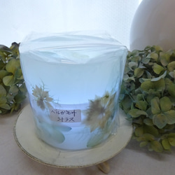 LED花ランタン(白ニゲラとアンティーク紫陽花)ベルガモットシトラスの香り 2枚目の画像