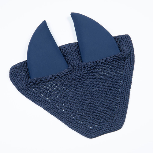 乗馬 イヤーネット サイレント サウンドレス ネイビー コブサイズ  