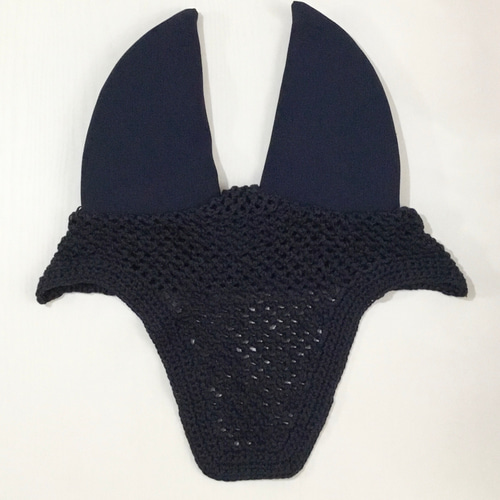 乗馬 イヤーネット サイレント サウンドレス ネイビー フルサイズ 新品  