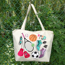 DIY工具柄の刺繍エコ/トートバッグ【防水・撥水生地】 トートバッグ