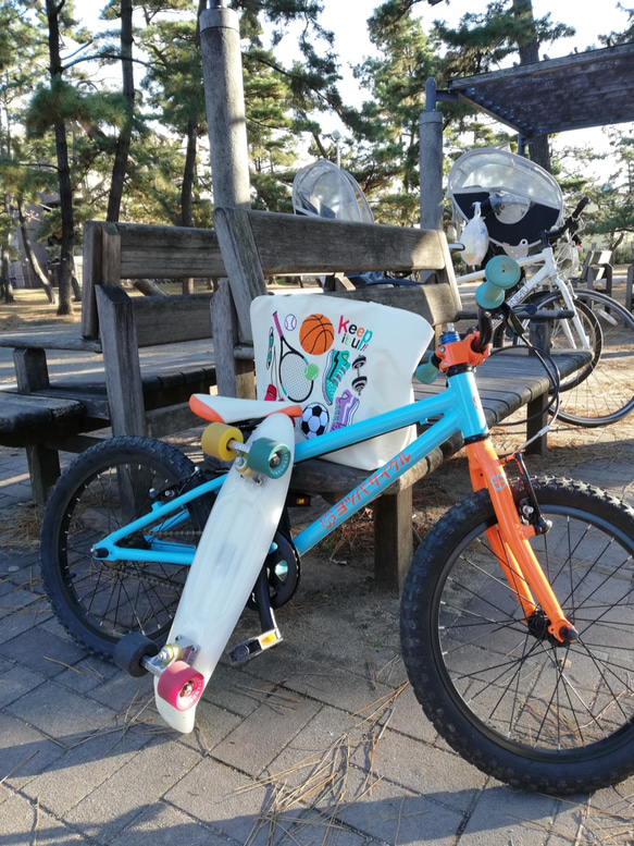 スポーツ柄 刺繍エコ/トートバッグ outdoor向け【防水・撥水生地】 5枚目の画像