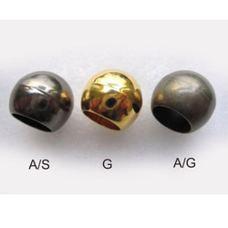 ytk-1-13ｍｍ　丸玉　ループエンド 4個セット　カラー：A/G（アンティークゴールド） 3枚目の画像