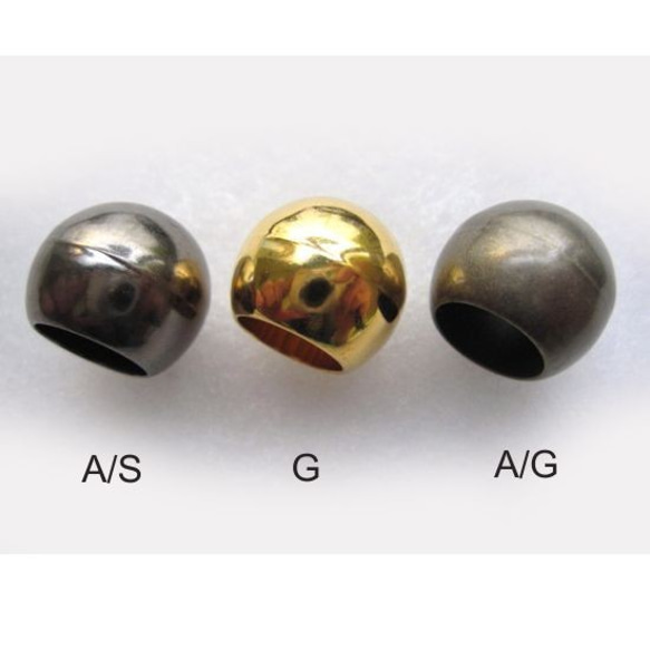 ytk-1-15ｍｍ　丸玉　ループエンド 4個セット　カラー：G（ゴールド） 3枚目の画像