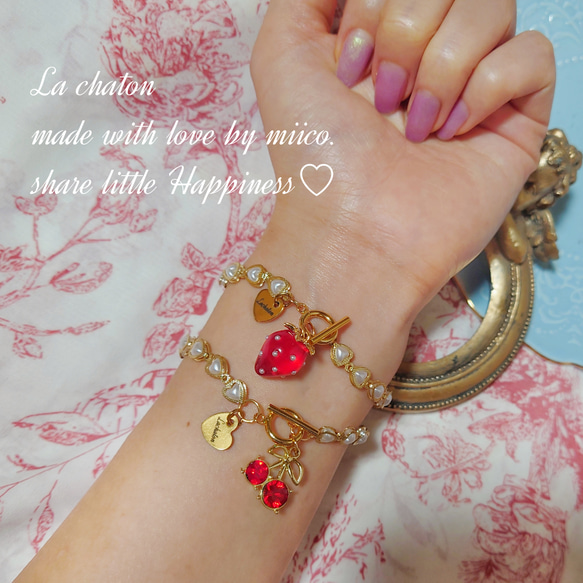 いちご❤︎‬ᒼᑋªⁿꕤ︎︎·͜·オーダーブレスレット いちご❤︎ᒼᑋªⁿꕤ︎︎·͜·オーダーブレスレット いちご