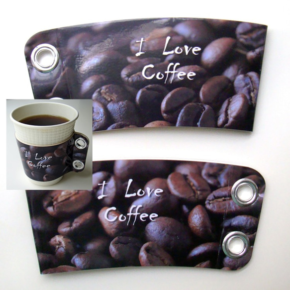 コーヒースリーブ♪「I　love　coffee」 2枚目の画像