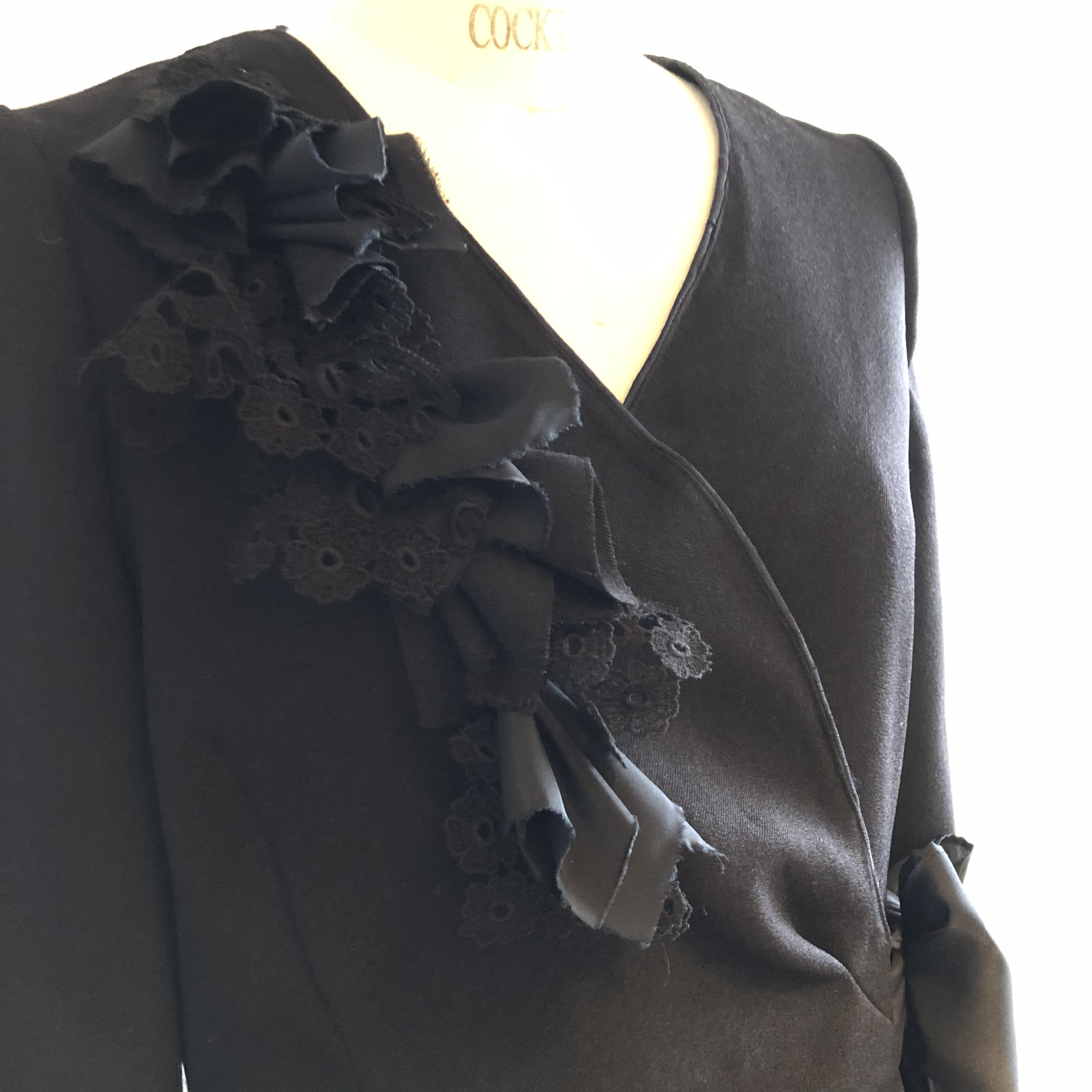 ウールライクフラノのフォーマルワンピース