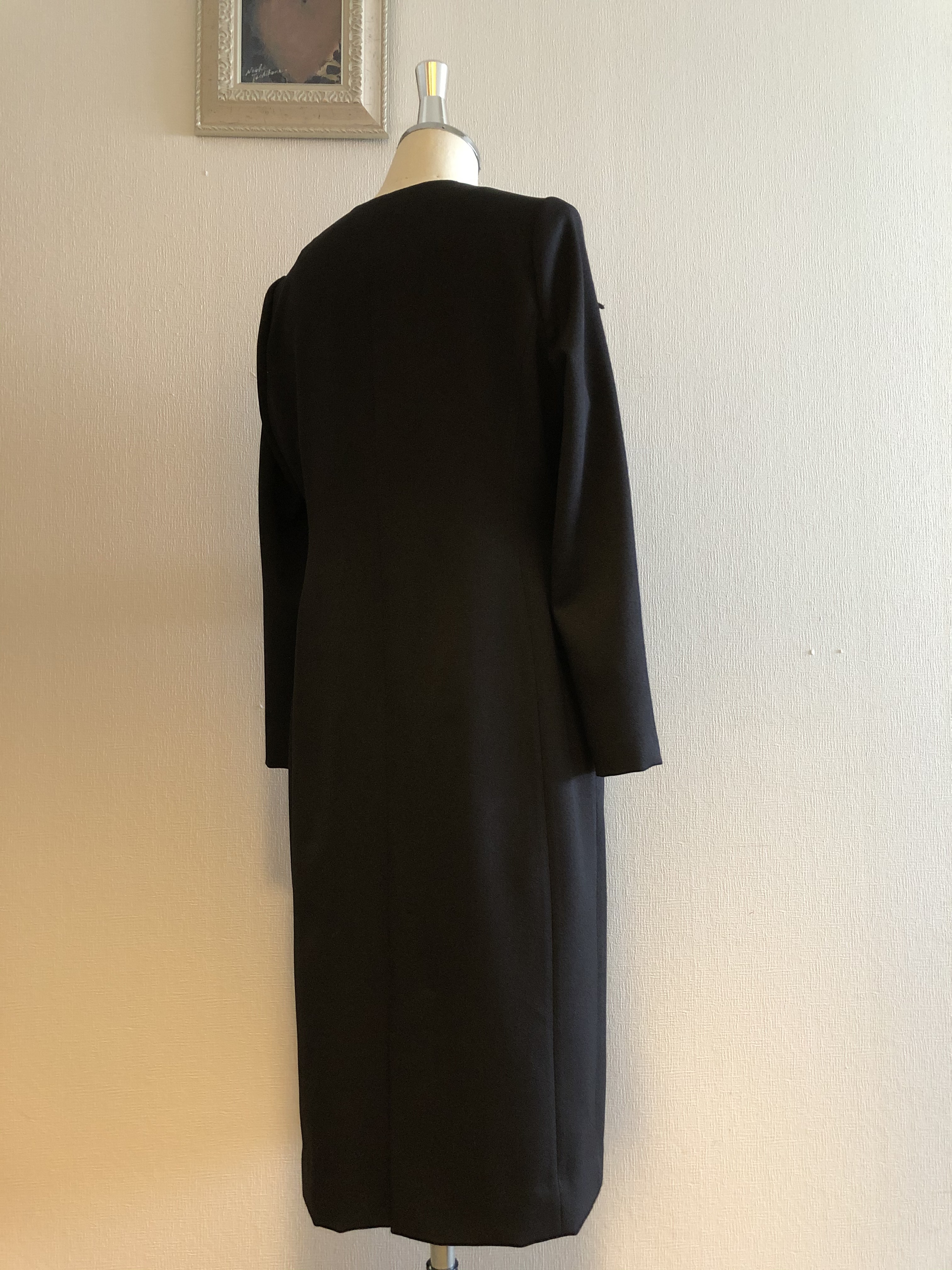 ウールライクフラノのフォーマルワンピース