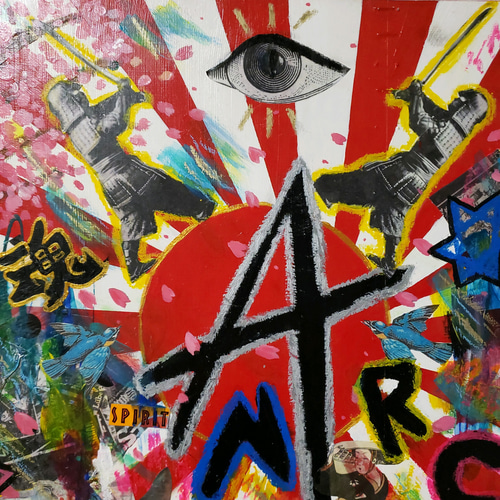 ART/Collage【ANARCHYと大和魂】現代アート/日本 絵画 Chika Shinoda's