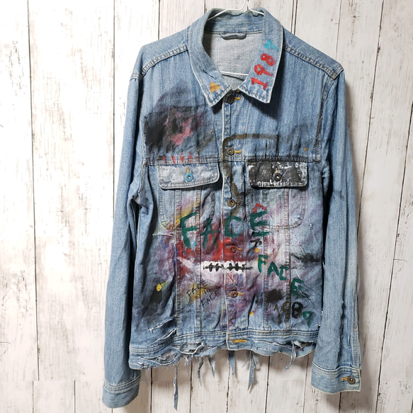 ART PAINT DENIM JACKET 1枚目の画像