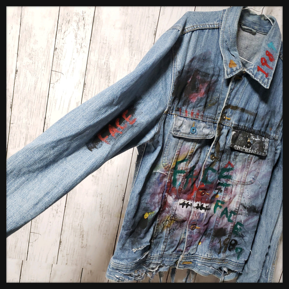 ART PAINT DENIM JACKET 4枚目の画像