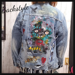 ART PAINT DENIM JACKET 5枚目の画像