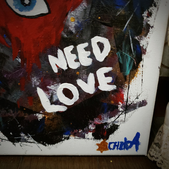 SOLDOUT【NEED LOVE】原画/キャンバス/アートパネル 4枚目の画像