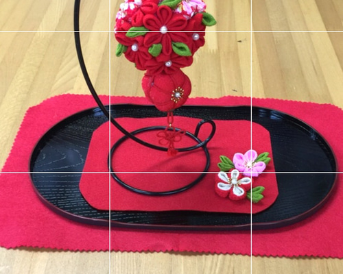 つまみ細工　大型吊るし飾り つまみ細工のつるし飾り - 和布・和生地・ちりめん生地・和風布通販