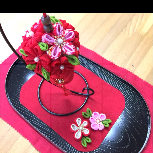 つまみ細工の花玉の吊るし飾り カーテン sumomo 通販 8690560｜Creema